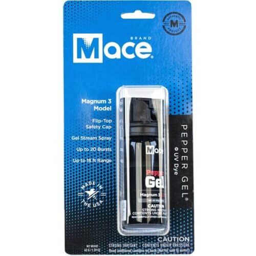 Mace Brand Pepper Gel Flip Top Magnum 3 Model Made in The USA In Package Front View