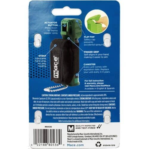 Mace Muzzle Dog Repellent Spray In Package Back View