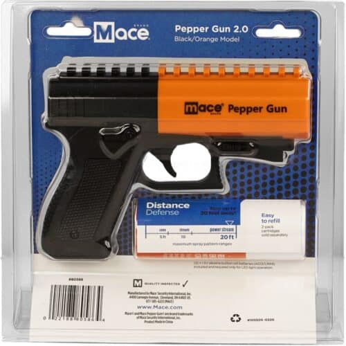 Mace Pepper Gun 2.0 In Package Back View
