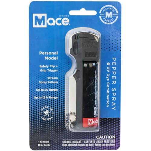 Black Mace Pepper Spray Personal Model In Package Front View