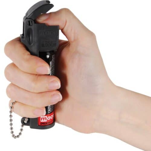 Black Mace Pepper Spray Personal Model In Hand