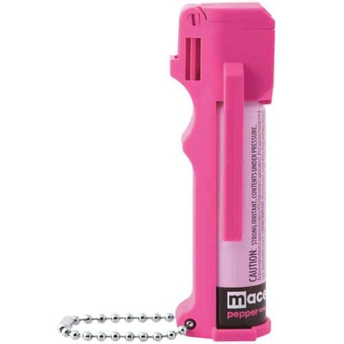 Pink Mace Pepper Spray Personal Model Closed Flip Top Side View