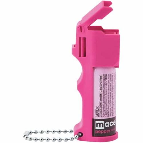 Pink Mace Pepper Spray Pocket Model Flip Top Open Side View