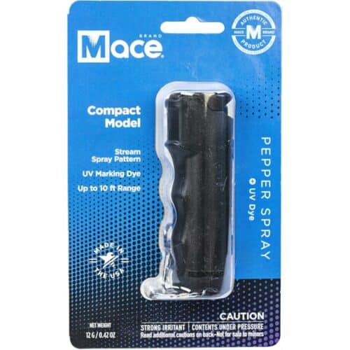 Mace Pepper Spray Hard Case Compact Model In Package Front View Made In The USA