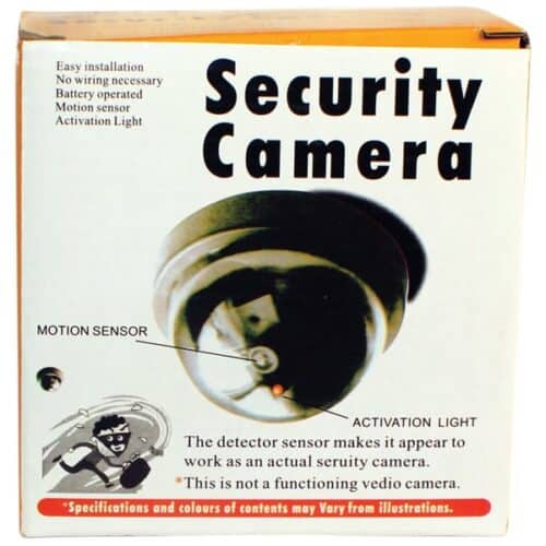Black Dummy Dome Camera With LED In Package