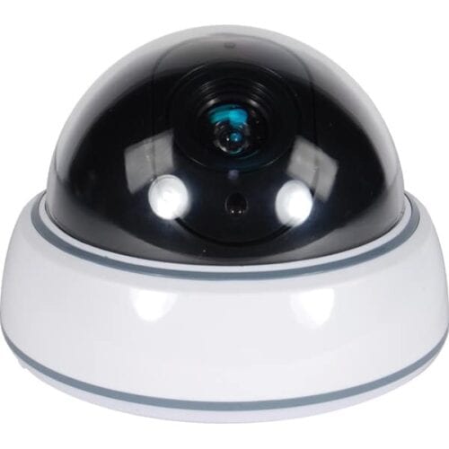 White Dummy Dome Camera With LED