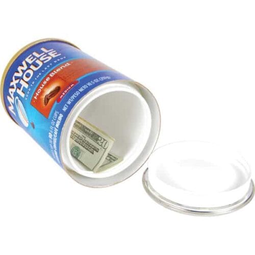 Maxwell House Coffee Can Diversion Safe Hidden Compartment Open View