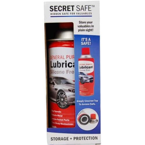 Lubricant Spray Can Diversion Safe In Package Front View