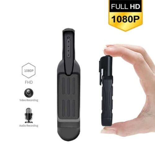 Black Pocket Clip Hidden Spy Camera With Built In DVR Info Page View