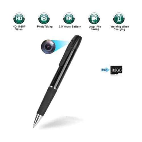Black Pen HD Hidden Camera With Built In DVR Specification Info View