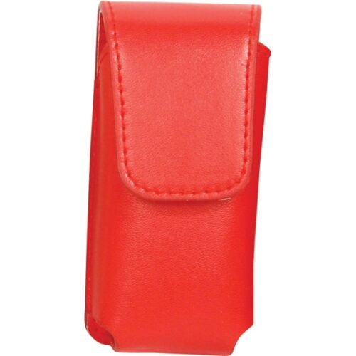 Li'L Guy Stun Gun Red Leatherette Holster Closed Front View