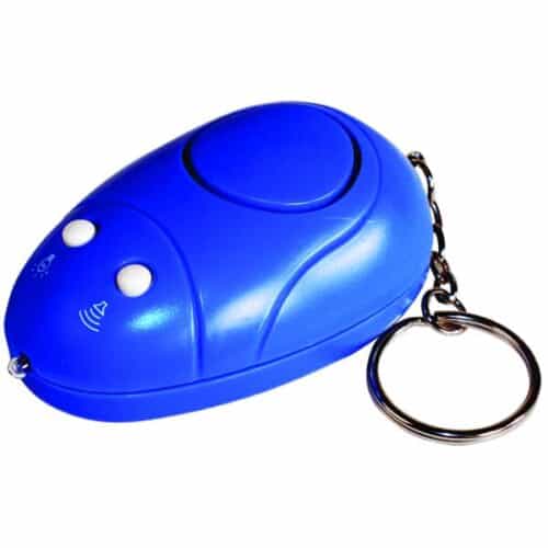 Safety Technology Blue Mini Keychain Personal Alarm With Light and Panic Button