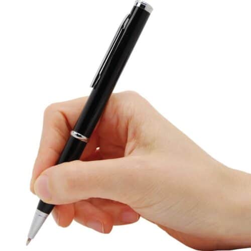 Black Pen Knife In Hand Writing View