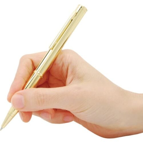 Gold Pen Knife In Hand Writing View