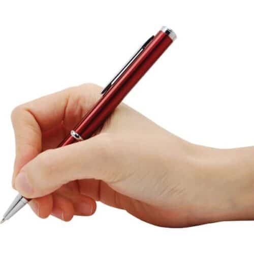 Red Pen Knife In Hand Writing View