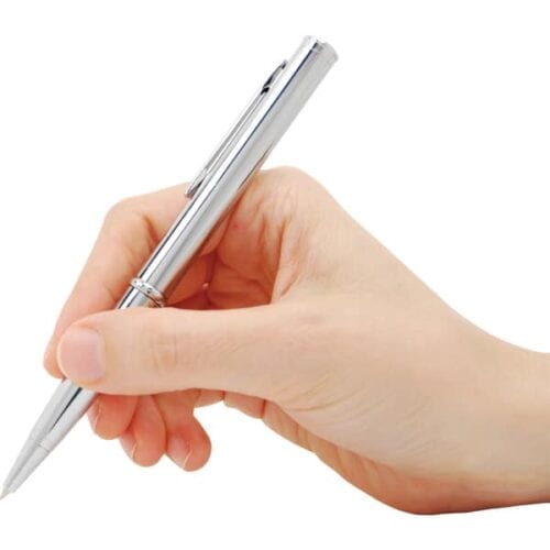 Silver Pen Knife In Hand Writing View