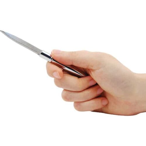Silver Pen Knife In Hand Open View