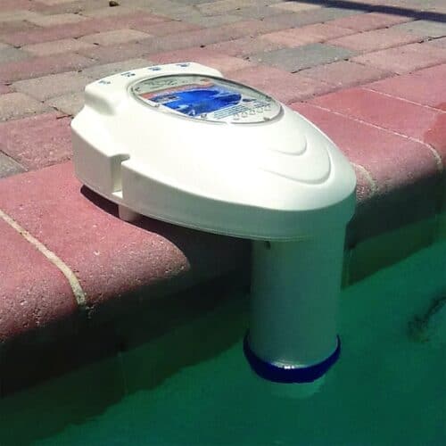 Safety Technology Pool Alarm In Pool Left Side View