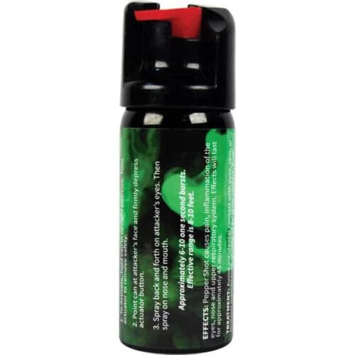 Safety Technology Pepper Shot Pepper Spray 2oz. Made In The USA Back View