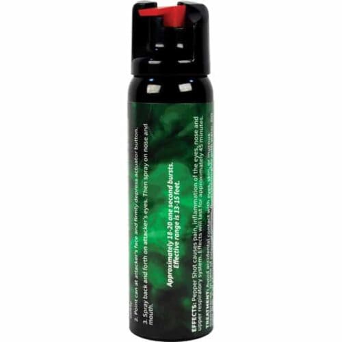 Safety Technology Pepper Shot Pepper Spray 4oz Made in The USA Back View