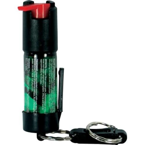 Safety Technology Pepper Shot Pepper Spray 1/2 oz. With Quick Release Keychain Back View Made In USA