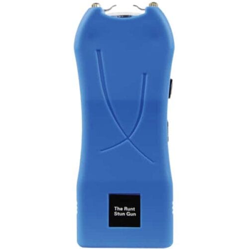 Blue Runt Rechargeable Stun Gun With Flashlight and Wrist Strap Disable Pin
