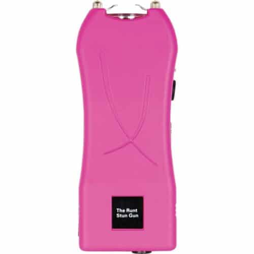 Pink Runt Rechargeable Stun Gun With Flashlight and Wrist Strap Disable Pin
