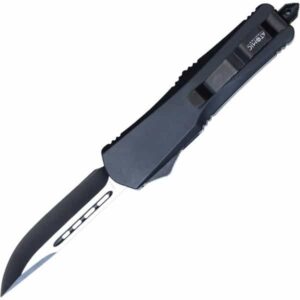 Atomic Knives OTF Automatic Knife Single Edge Pocket Clip Open View