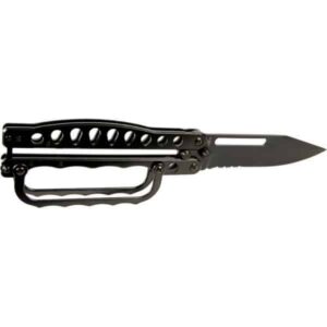 Black Butterfly Trench Knife Open View