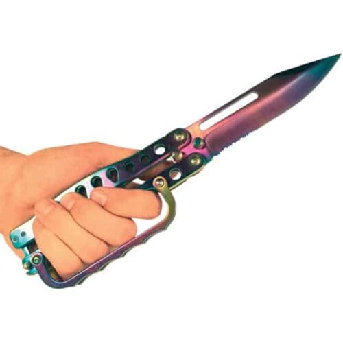Plasma Butterfly Trench Knife In Hand Open View