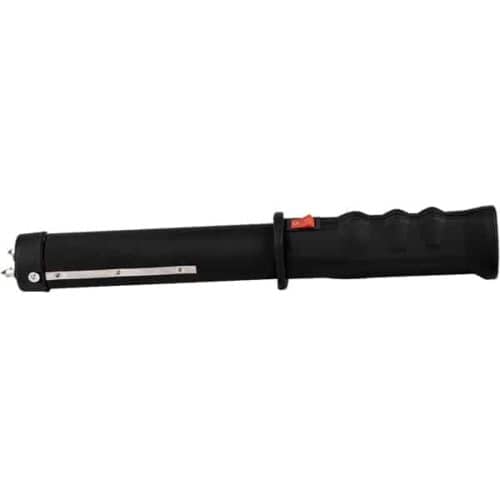 Black Safety Technology Repeller Rechargeable Stun Baton Power Switch Side View