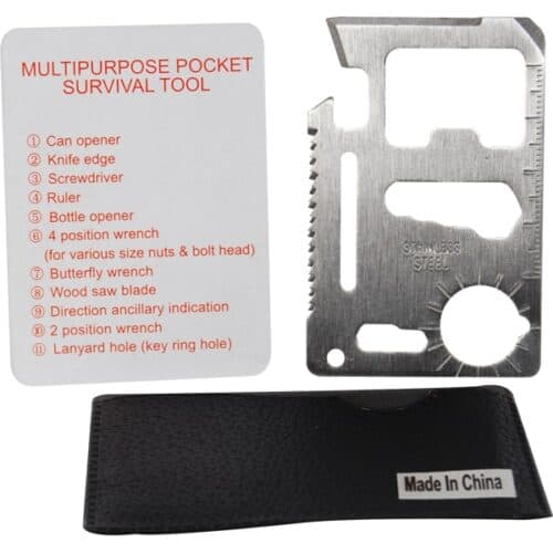 Multi-Tool Survival Stainless Steel Business Card