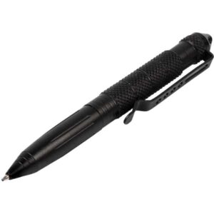 Black Aluminum Tactical Pen Pocket Clip View