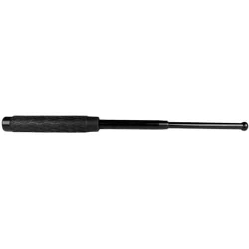 Telescopic Steel Baton With Rubber Handle Extended Side View
