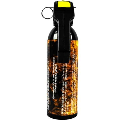 Safety Technology WildFire Pepper Spray 16oz. Pistol Grip Fogger Made In The USA Back View