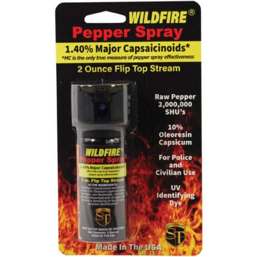 Safety Technology WildFire Pepper Spray Flip Top In Package Front View