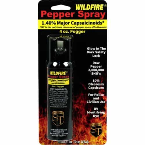 Safety Technology WildFire Pepper Spray 4oz. Fogger Made In The USA In Package Front View