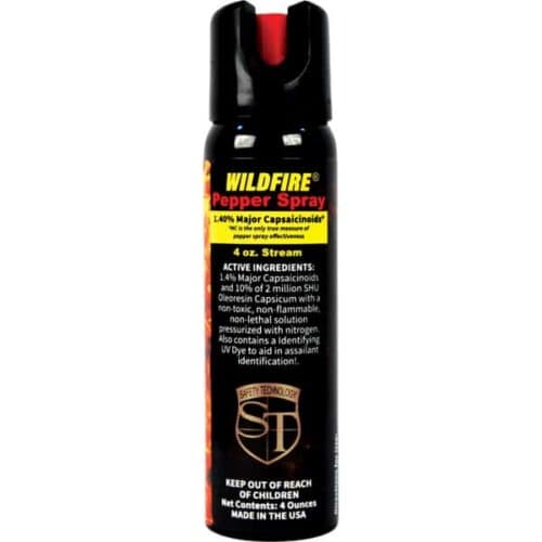 Safety Technology WildFire Pepper Spray 4oz. Stream Made In The USA Front View