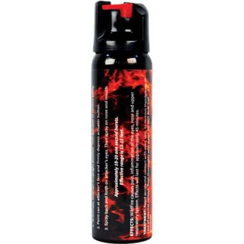 Safety Technology WildFire Pepper Spray 4oz. Stream Made In The USA Back View