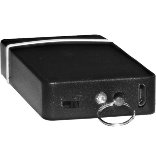 Black Fang Stun Gun Rechargeable Keychain On/Off Switch Bottom View