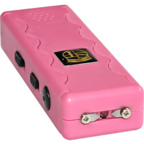 Pink Safety Technology Stun Gun With Alarm and Flashlight Front View