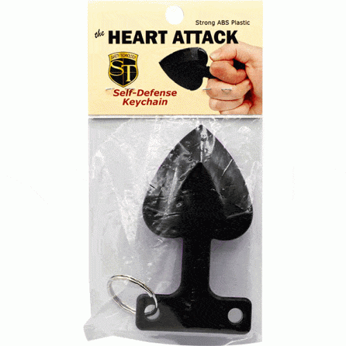 Safety Technology Heart Attack Self Defense Keychain ABS Plastic Multi Colors