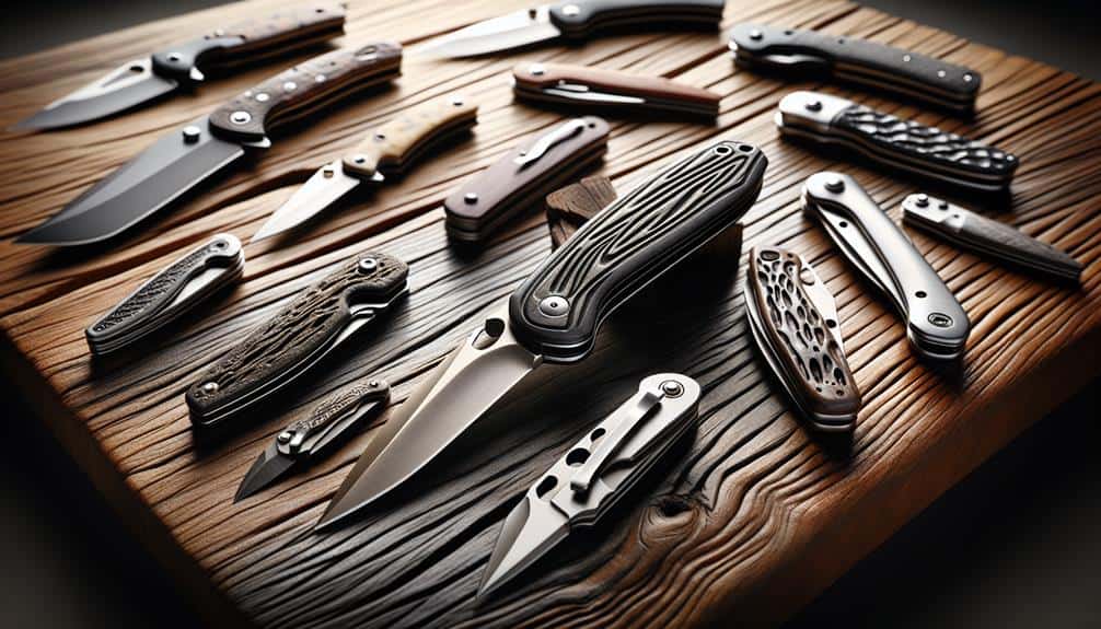 Different Style Knives On a Table