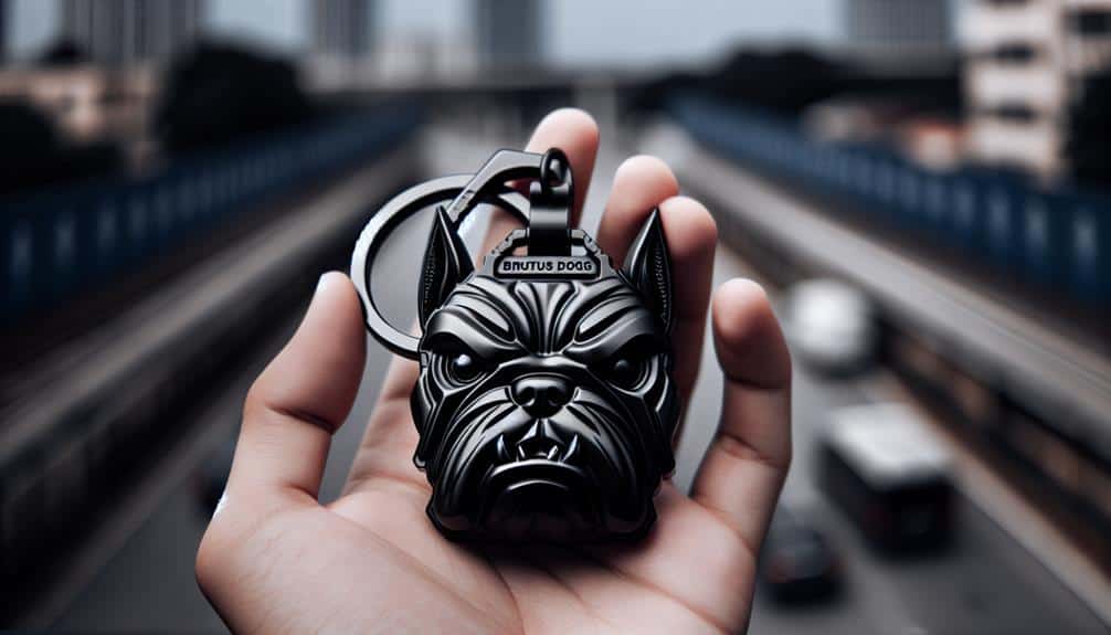 Black Brutus Self Defense Keychain In Hand
