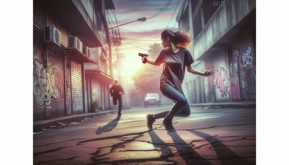 Girl Escaping An Attacker