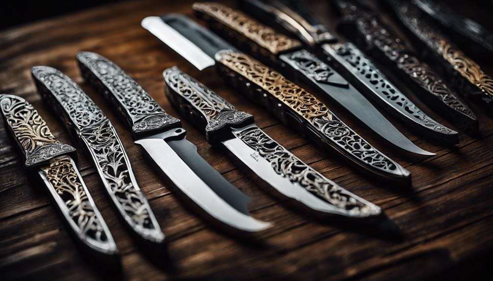 different styles of butterfly knives