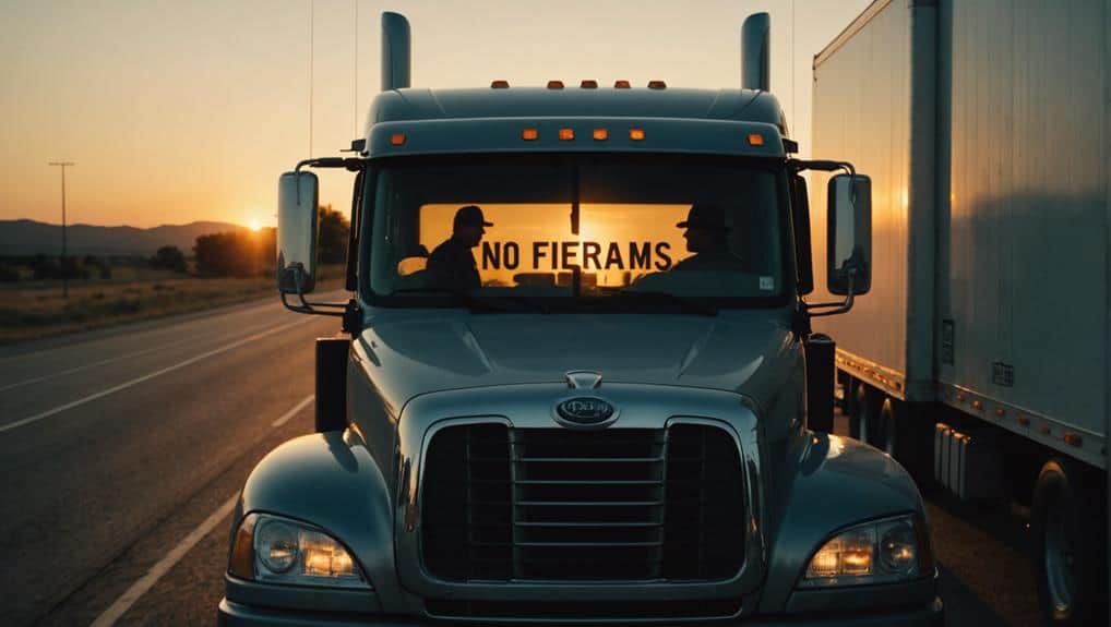 trucking company gun regulations