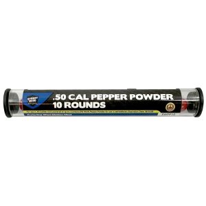 .50 Cal Pepper Powder, 10 Rounds by Streetwise in a protective tube for self-defense.