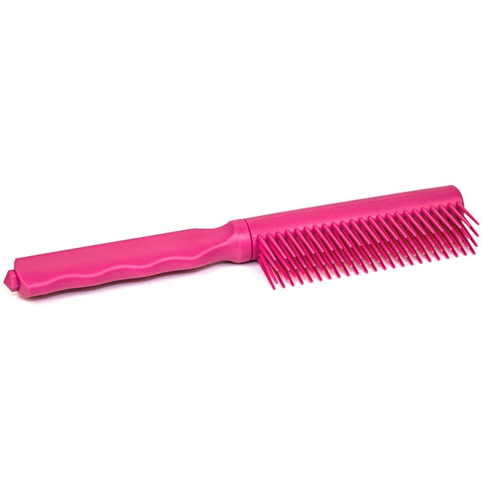 PBK-PK_ajpg | Para Bellum Defense Pink hairbrush with a long handle and wide bristles, ideal for detangling and styling hair efficiently.
