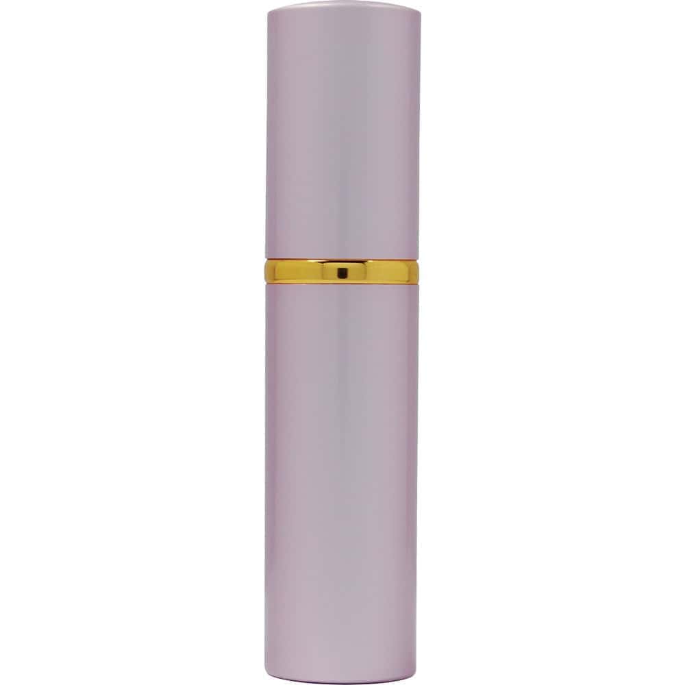 PS-LS-PINK_cjpg | Para Bellum Defense Elegant pink lipstick tube with gold accent, standing upright on a white background. Ideal for fashion and beauty.